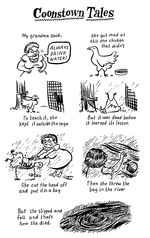 a comic about a grandma killing a chicken a comic about a grandma killing a chicken
