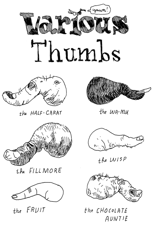 a bunch of gross thumbs